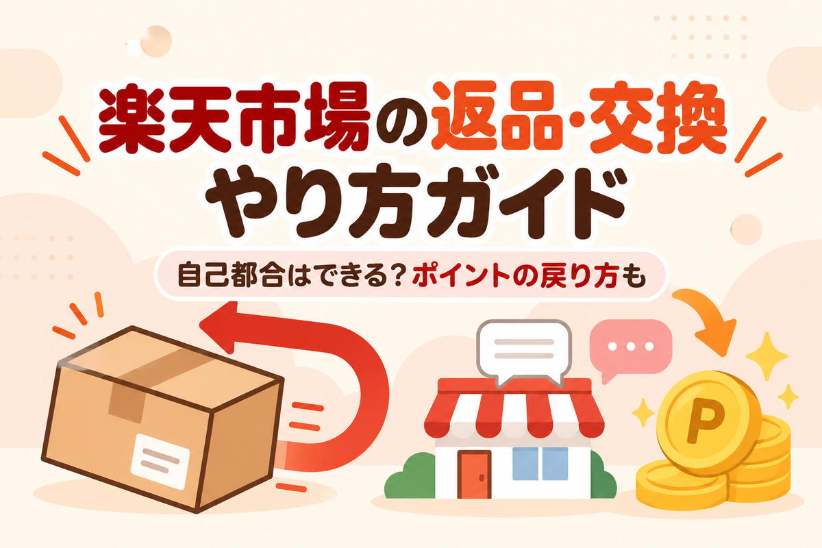楽天市場の返品・交換のやり方|自己都合はできる?ポイント・クーポンの戻り方とショップが応じないとき