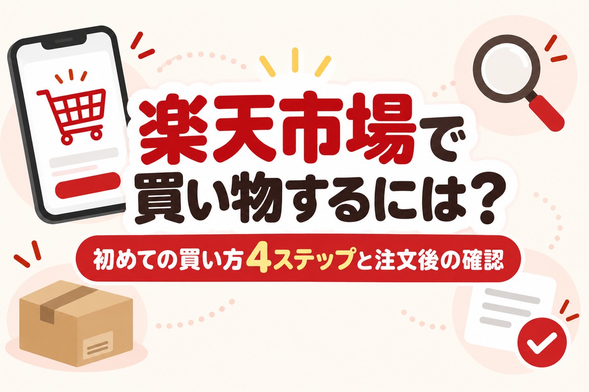 楽天市場で買い物するには?初めての買い方4ステップと注文後の確認