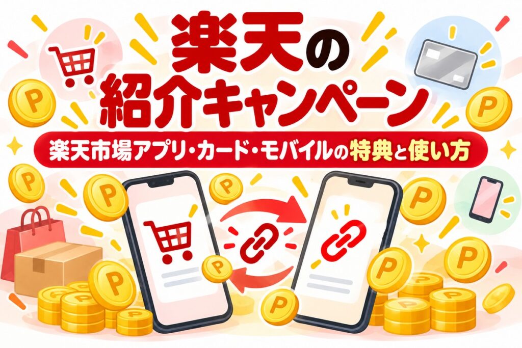 楽天会員登録の紹介キャンペーン一覧｜市場アプリ・カード・モバイルの特典と条件