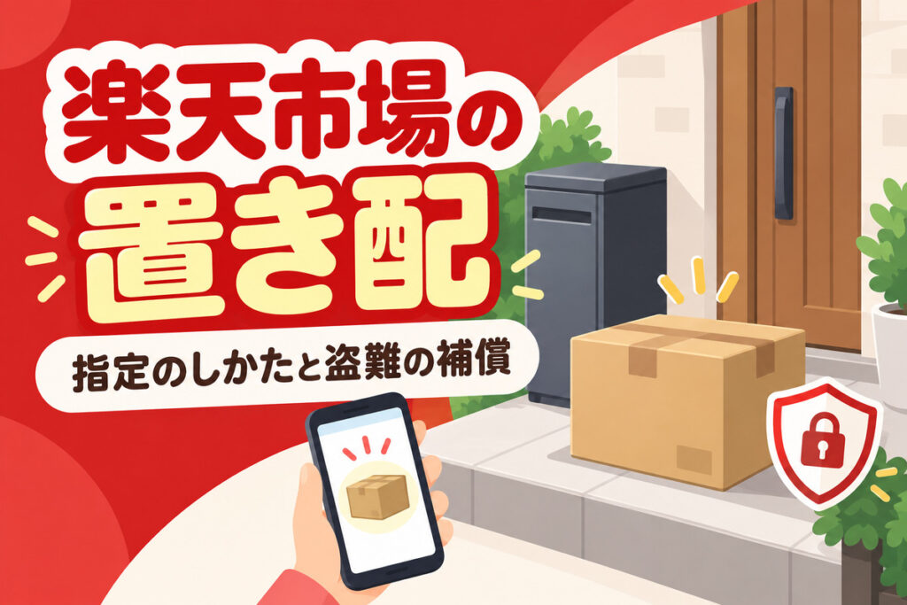 楽天市場の置き配のやり方｜指定できないときの理由・注文後に置き場所を変える方法・盗難や破損の補償