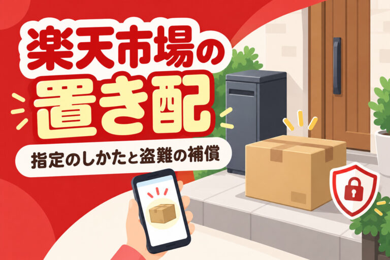 楽天市場の置き配のやり方｜指定できないときの理由・注文後に置き場所を変える方法・盗難や破損の補償