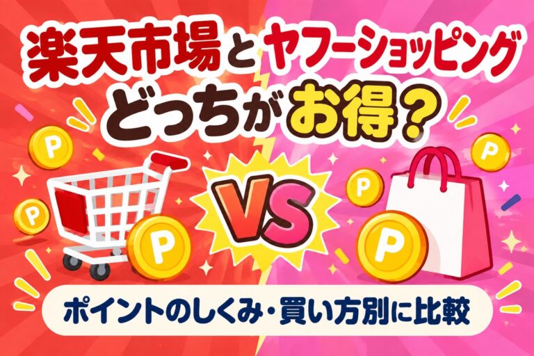 楽天市場とヤフーショッピングどっちがお得？違い・ポイント・買い方別に比較