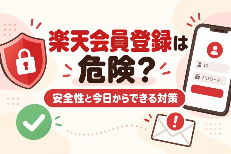 楽天会員登録は危険？安全性と「危険」と言われる理由・今日からできる対策