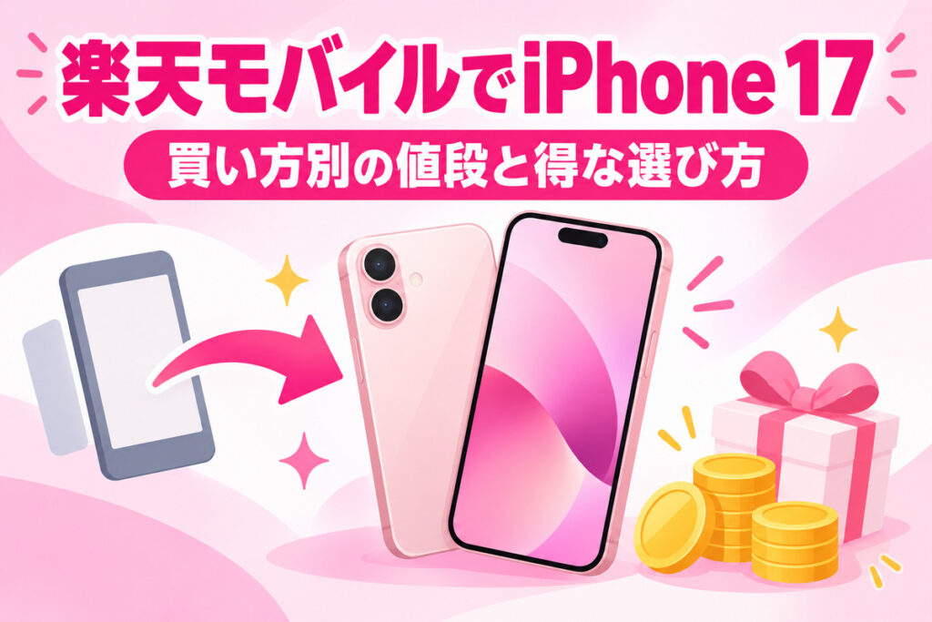 楽天モバイルでiPhone 17を買うといくら？買い替え超トクプログラムと一括どっちが得・乗り換えキャンペーン・下取り