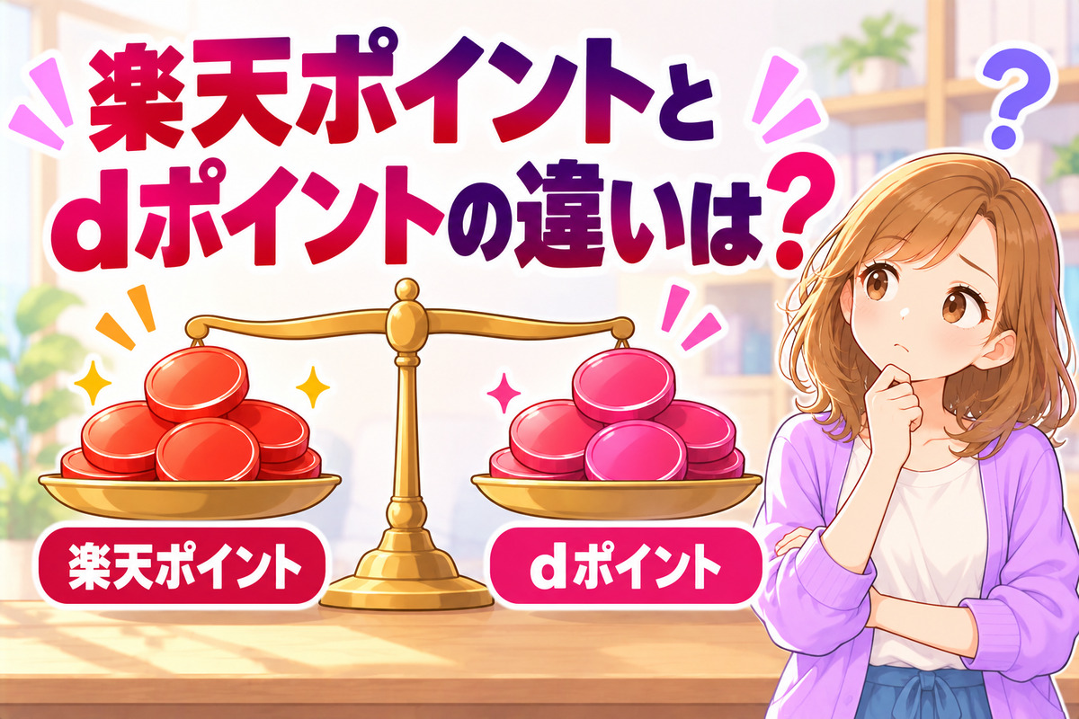 楽天ポイントとdポイントの違いは?有効期限・使えるお店・どっちをメインにするかを比較