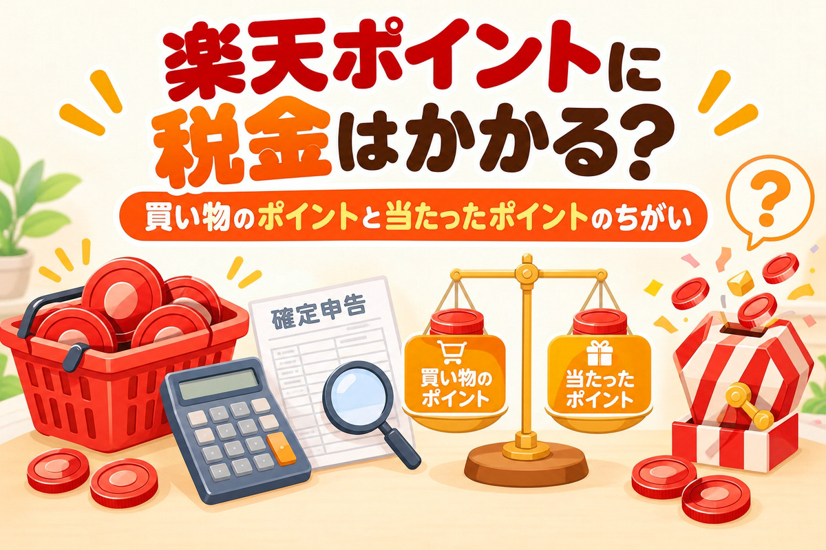 楽天ポイントに税金はかかる？確定申告が必要なケース｜使ったときに一時所得・年50万円の控除内なら税金ゼロ