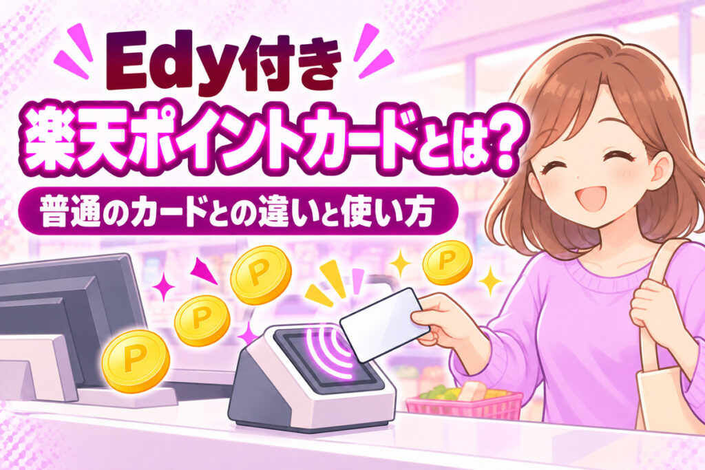 Edy-楽天ポイントカードとは？普通のカードとの違い・2つの登録と三重取りの使い方