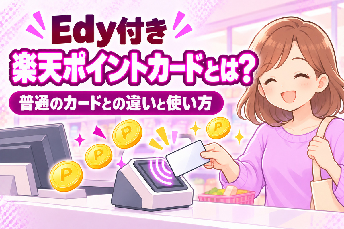 Edy-楽天ポイントカードとは?普通のカードとの違い・2つの登録と三重取りの使い方