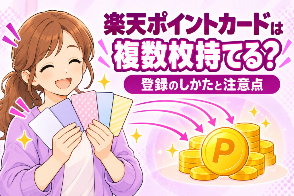 楽天ポイントカードは複数枚持てる？15枚までの登録のしかたと家族で使うときの注意点