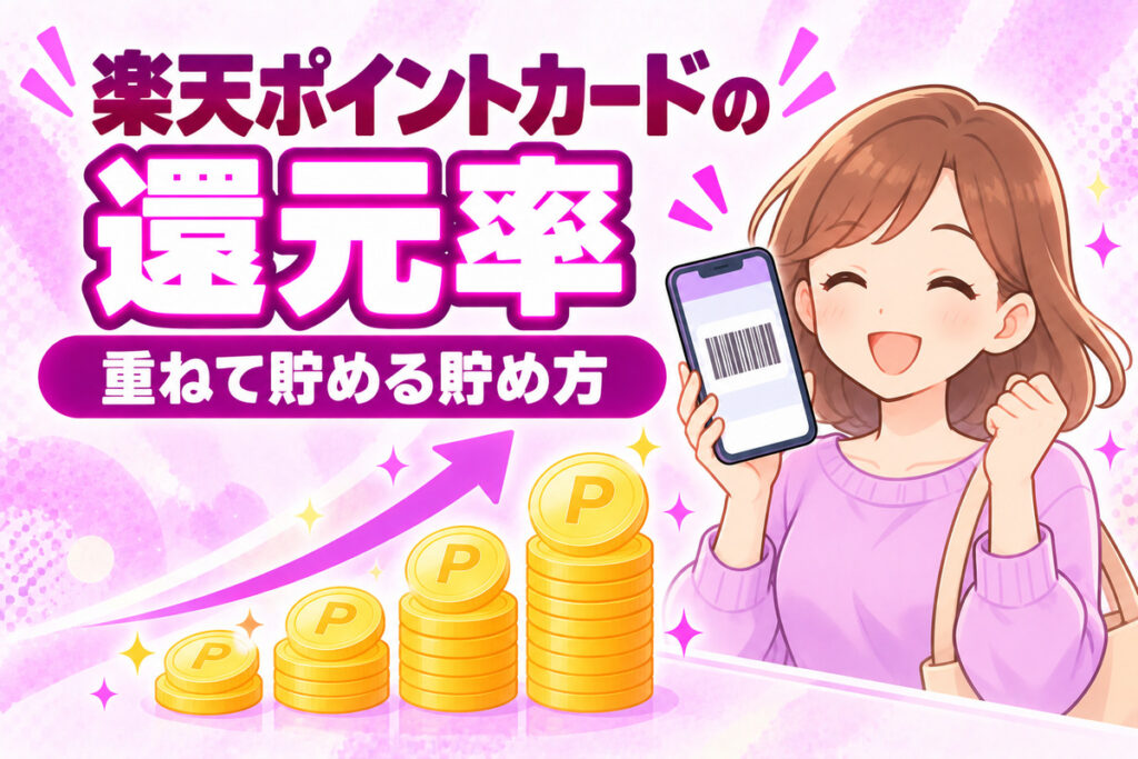 楽天ポイントカードの還元率は？楽天ペイと組み合わせて最大2.5%にする貯め方