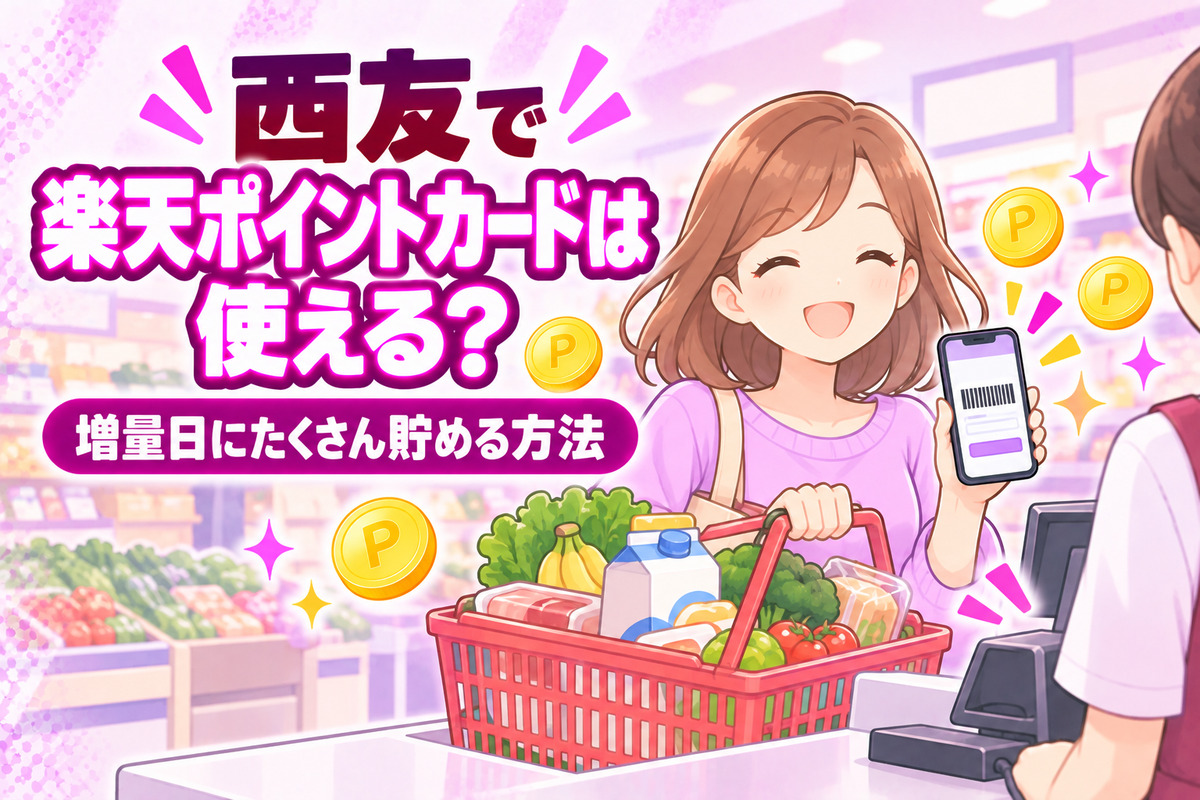 西友で楽天ポイントカードは使える？200円で1ポイント・増量日に最大7倍にする方法