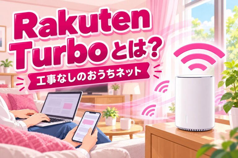 Rakuten Turboとは？料金・速度・解約金を公式で確認｜楽天モバイルとセットで毎月1,000ポイント・4年間の実質額