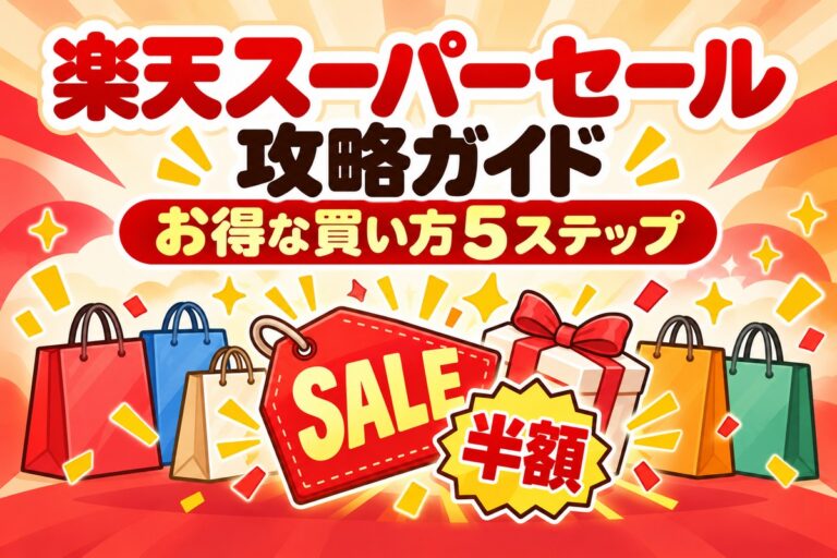楽天スーパーセール攻略｜お得な買い方とコツ5ステップ・何がお得？何が安くなる？【初心者向け】
