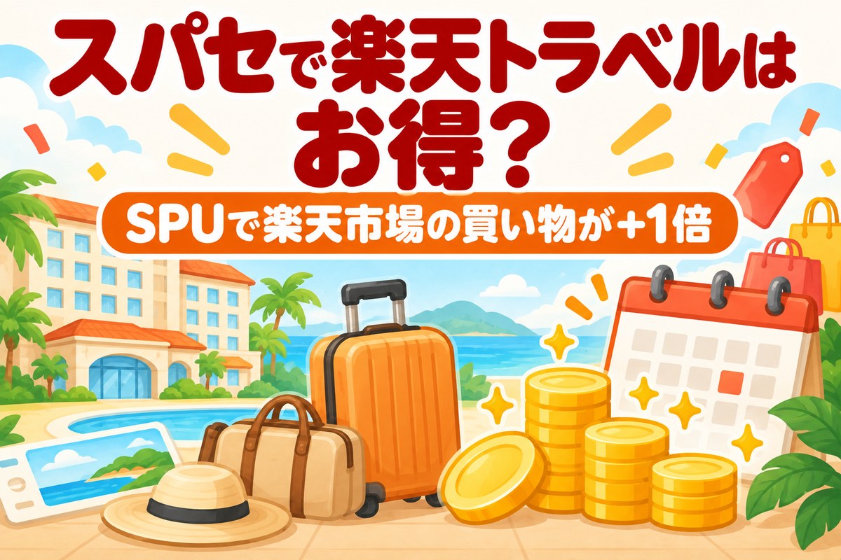 楽天スーパーセールで楽天トラベルはお得?買い回りには入らないがSPUで買い物が+1倍|トラベルのスーパーSALEとの違い